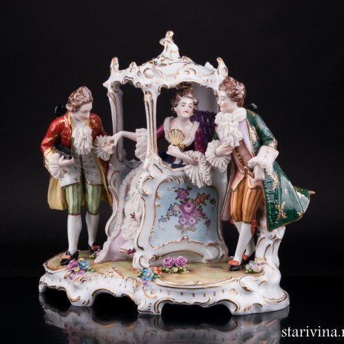 У портшеза, кружевная, E. A. Muller, Германия, кон. 19 - нач. 20 вв