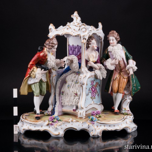 У портшеза, кружевная, E. A. Muller, Германия, кон. 19 - нач. 20 вв