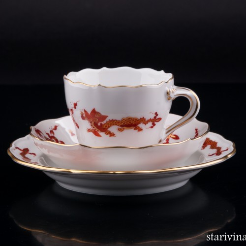 Кофейное трио Красный Дракон, Meissen, Германия