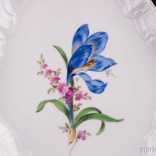Фарфоровоее блюдо Крокус, Meissen, Германия, вт. пол. 20 в