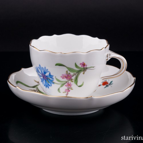 Чайная пара Василек, Meissen, Германия, вт. пол. 20 в