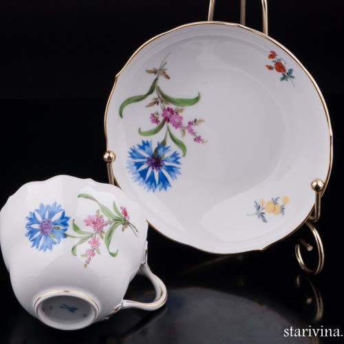 Чайная пара Василек, Meissen, Германия, вт. пол. 20 в