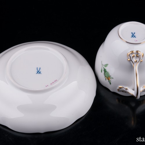 Чайная пара Желтая Роза, Meissen, Германия, вт. пол. 20 в