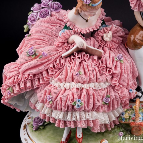 Урок музыки, кружевная, Unterweissbach, Германия, вт. пол. 20 в