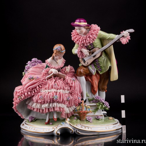 Урок музыки, кружевная, Unterweissbach, Германия, вт. пол. 20 в