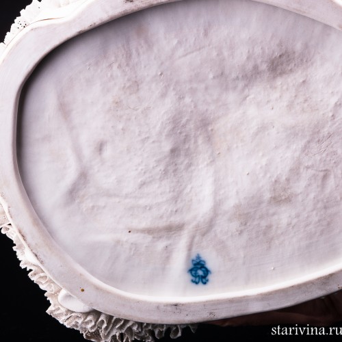 Девушка с лютней, кружевная, Volkstedt, Германия, до 1935 г