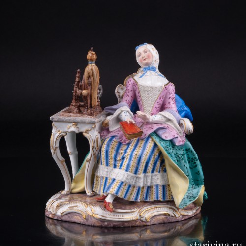 Девушка с прялкой, Meissen, Германия, 19 в