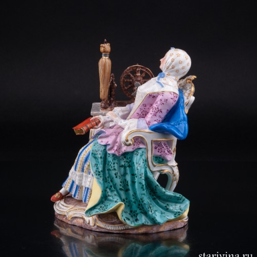 Девушка с прялкой, Meissen, Германия, 19 в