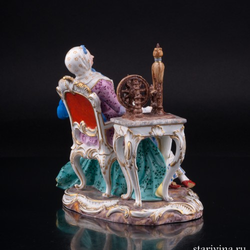 Девушка с прялкой, Meissen, Германия, 19 в