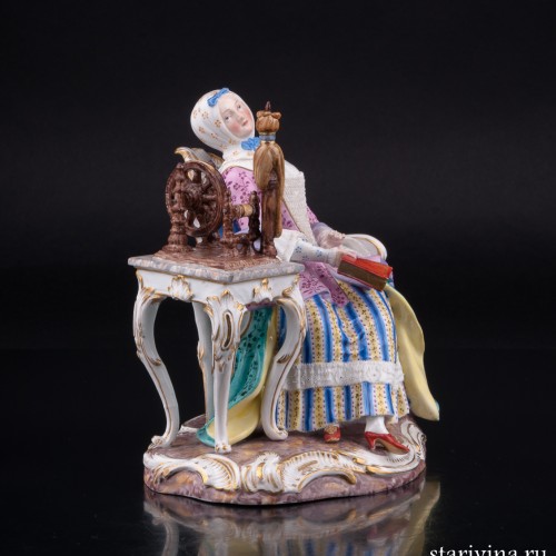 Девушка с прялкой, Meissen, Германия, 19 в