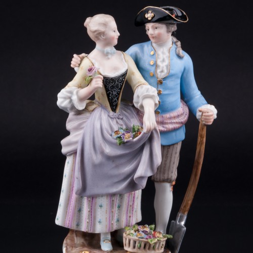 Старинная статуэтка из фарфора Аллегория Весны, Садовники, Meissen, Германия, 19 в.