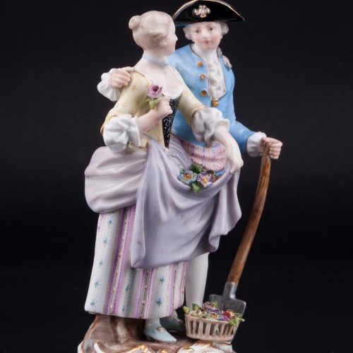 Старинная статуэтка из фарфора Аллегория Весны, Садовники, Meissen, Германия, 19 в.