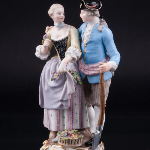 Старинная статуэтка из фарфора Аллегория Весны, Садовники, Meissen, Германия, 19 в.