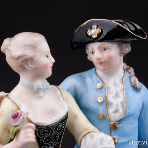 Старинная статуэтка из фарфора Аллегория Весны, Садовники, Meissen, Германия, 19 в.