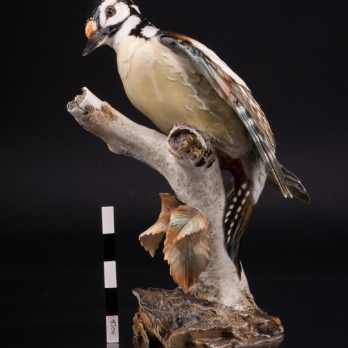 Пестрый дятел на березе, Hutschenreuther, Германия, 1938-55 гг