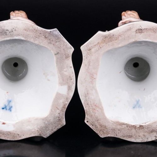 Два подсвечника Девушки с путти, Meissen, Германия, 19 в