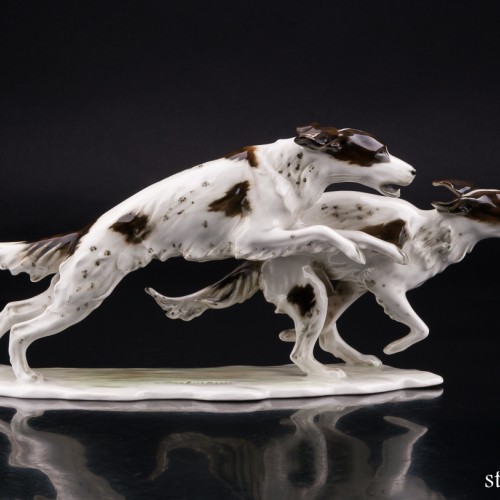 Два бегущих сеттера, Alka Kaiser, Германия, сер. 20 в