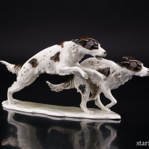 Два бегущих сеттера, Alka Kaiser, Германия, сер. 20 в