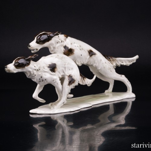 Два бегущих сеттера, Alka Kaiser, Германия, сер. 20 в