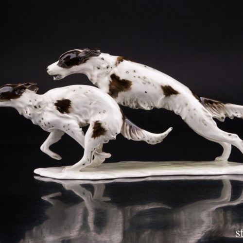 Два бегущих сеттера, Alka Kaiser, Германия, сер. 20 в