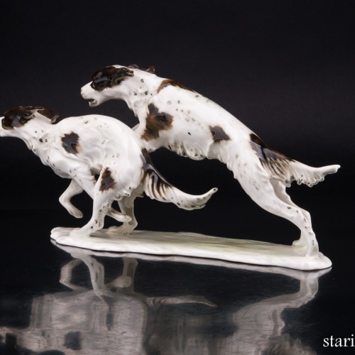 Два бегущих сеттера, Alka Kaiser, Германия, сер. 20 в