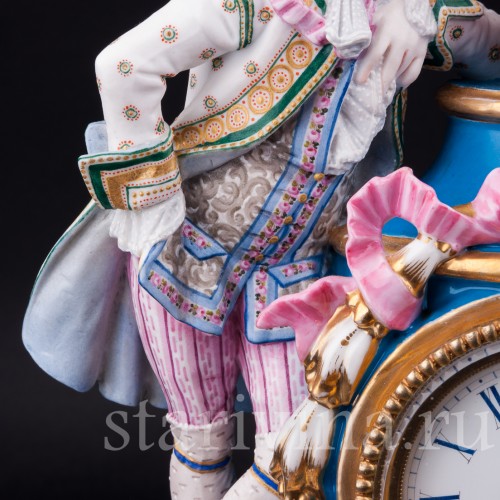 Фарфоровые часы, Франция, 19 в