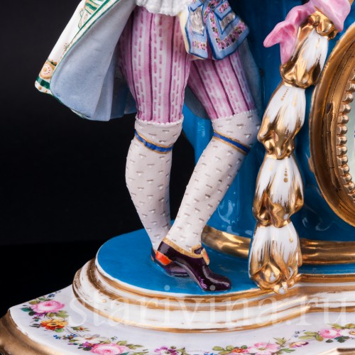 Фарфоровые часы, Франция, 19 в