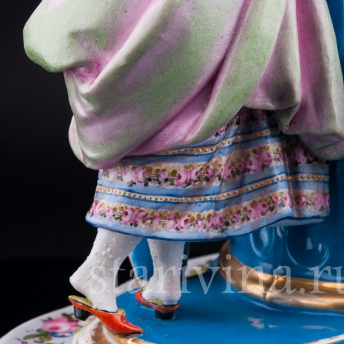 Фарфоровые часы, Франция, 19 в