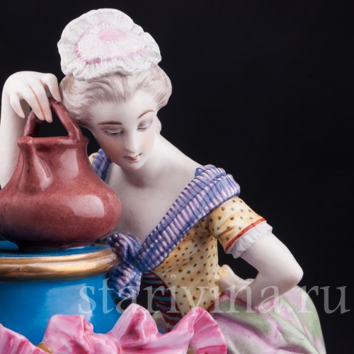 Фарфоровые часы, Франция, 19 в