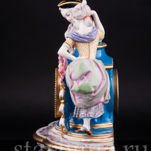 Фарфоровые часы, Франция, 19 в