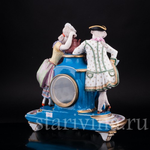 Фарфоровые часы, Франция, 19 в