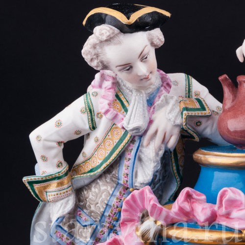 Фарфоровые часы, Франция, 19 в