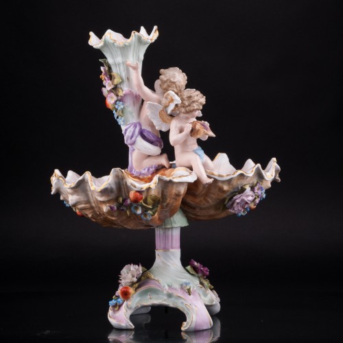 Фарфоровая Фруктовница Два ангелочка, Sitzendorf, Германия, 19 в.