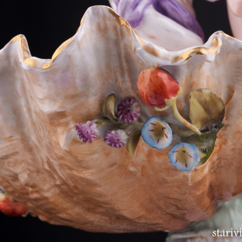 Фарфоровая Фруктовница Два ангелочка, Sitzendorf, Германия, 19 в.