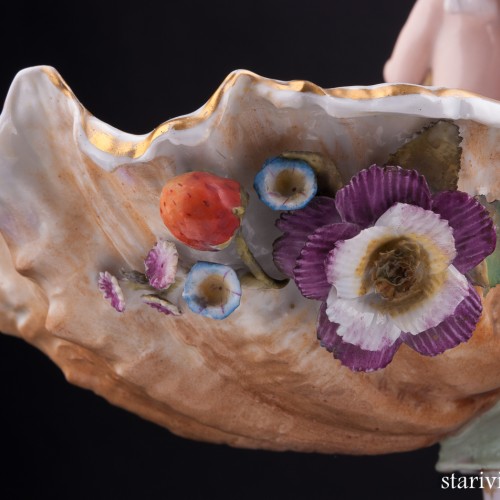 Фарфоровая Фруктовница Два ангелочка, Sitzendorf, Германия, 19 в.