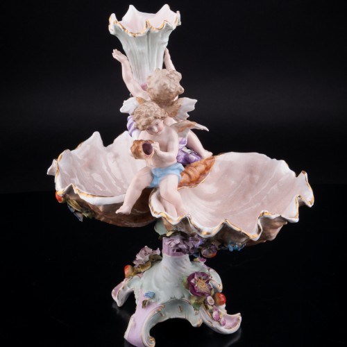 Фарфоровая Фруктовница Два ангелочка, Sitzendorf, Германия, 19 в.