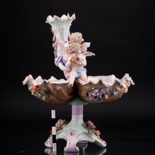 Фарфоровая Фруктовница Два ангелочка, Sitzendorf, Германия, 19 в.