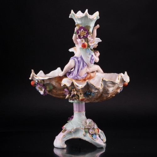 Фарфоровая Фруктовница Два ангелочка, Sitzendorf, Германия, 19 в.