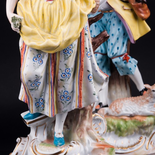 Пастушки с собакой и овечками, Carl Thieme, Германия, пер. пол. 20 в