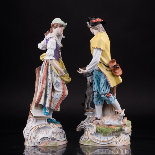 Пастушки с собакой и овечками, Carl Thieme, Германия, пер. пол. 20 в