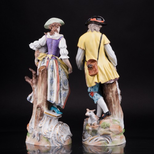 Пастушки с собакой и овечками, Carl Thieme, Германия, пер. пол. 20 в