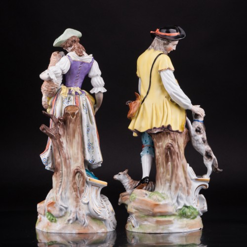 Пастушки с собакой и овечками, Carl Thieme, Германия, пер. пол. 20 в