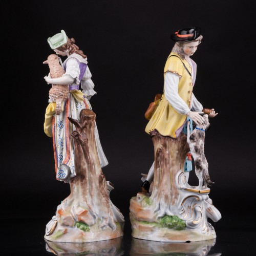 Пастушки с собакой и овечками, Carl Thieme, Германия, пер. пол. 20 в