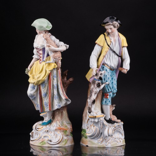 Пастушки с собакой и овечками, Carl Thieme, Германия, пер. пол. 20 в