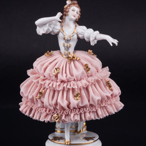 Танцующая девушка, кружевная, Muller & Co, Германия, нач. 20 в