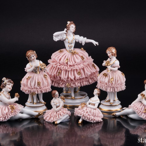 Танцующая девушка, кружевная, Muller & Co, Германия, нач. 20 в