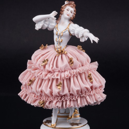 Танцующая девушка, кружевная, Muller & Co, Германия, нач. 20 в