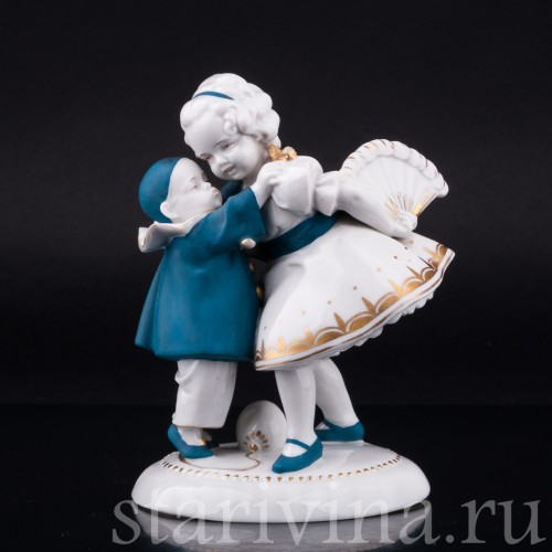 Девочка с веером и маленький пьеро, Hertwig & Co, Германия, 1920-30 гг