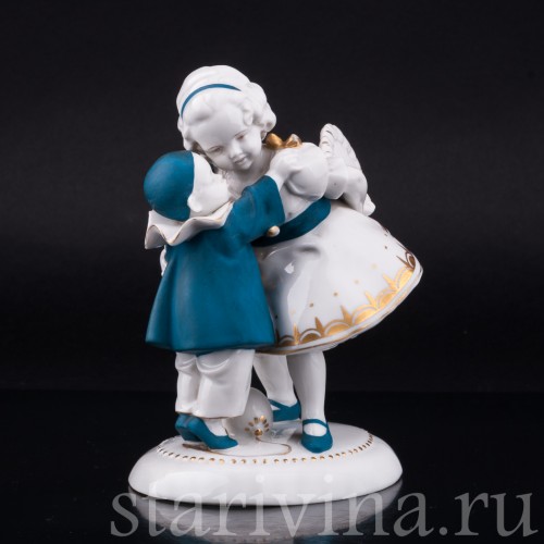 Девочка с веером и маленький пьеро, Hertwig & Co, Германия, 1920-30 гг