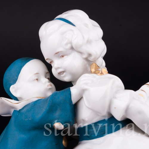 Девочка с веером и маленький пьеро, Hertwig & Co, Германия, 1920-30 гг